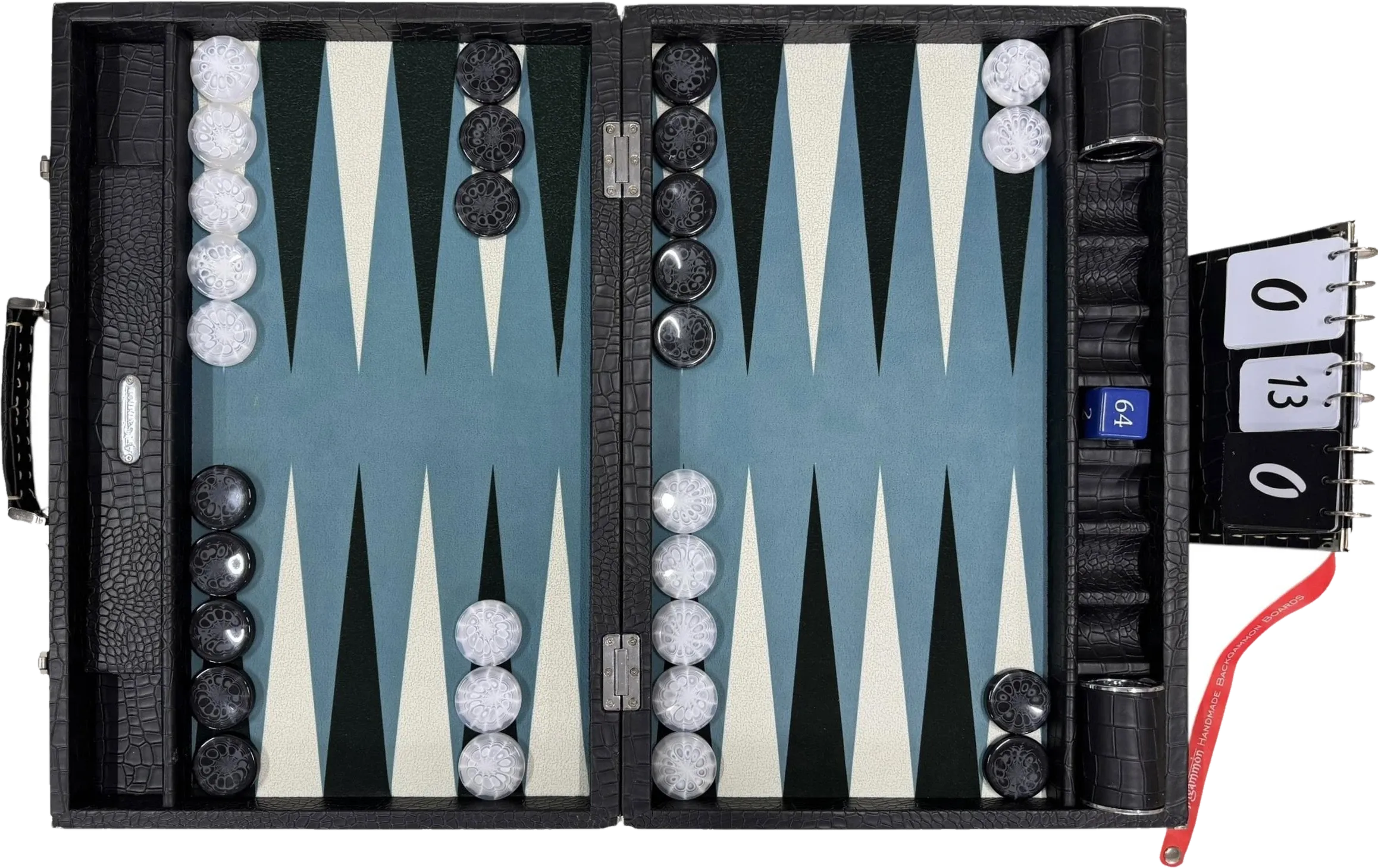 Croco Black, Tournament size, with each part of the set marked